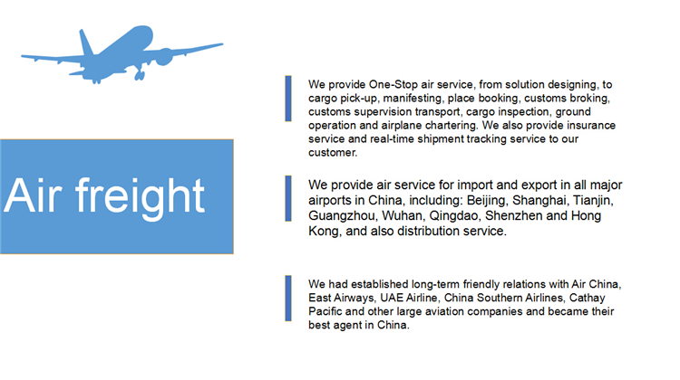 Providing air transportation services from China to Australia