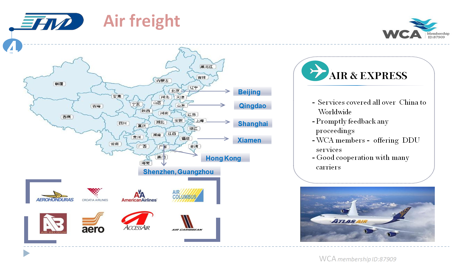 空运代理从中国深圳到德国汉堡的门到门服务