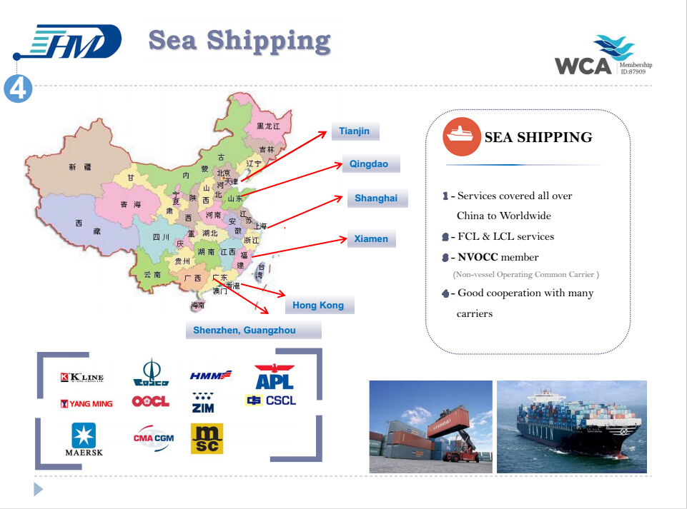 sea freight Ocean container freight FCL LCL door to door delivery serivice from china to Karachi