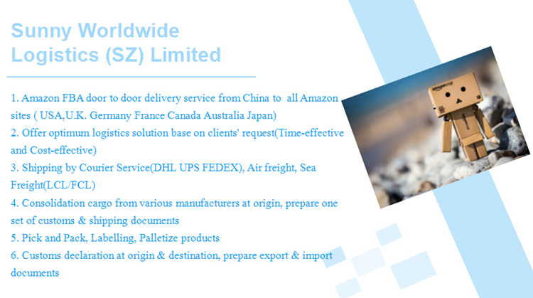 America FBA Amazon Sea Shipping Agent to Hoston Shenzhen One Touch Business Service